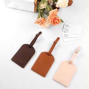 Etiqueta de equipaje de cuero PU de lujo ajustable multicolor para tarjeta de embarque, 11x7cm, lavable y antideslizante - Product Image 5