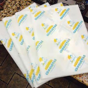 Wholesale Eco-Friendly Recyclable Food Grade Colored Glassine <b>Paper</b> Custom Logo Oil Proof for Packaging Bread Hamburgers - Product Image 4