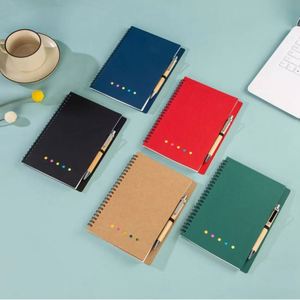 Creative Colorful <b>A5</b> Daily Planner <b>Notebook</b> <b>Spiral</b>-Bound Hardcover Business Coil Sticky Note Pad Pen Kraft Paper School Supplies - Product Image 1