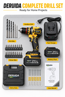 Nouvelle perceuse à percussion électrique sans fil 21V sans balais, haute performance, pour le bois, modèle 2025, avec kits d'outils industriels