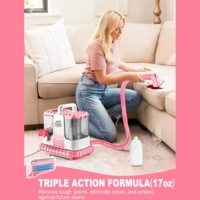 Nettoyeur de tapis, aspiration puissante de 14 Kpa avec 5 outils de nettoyage, solution nettoyante, design léger pour tapis, sièges de voiture