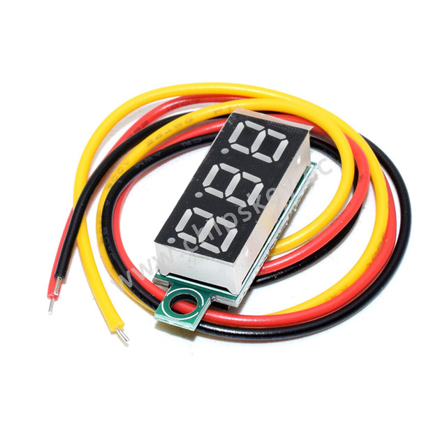 #26167 Blue 0.28 Inch Ultra-Small Digital DC Voltage Meter Three-Wire Adjustable DC 0-100V Product Category ICs