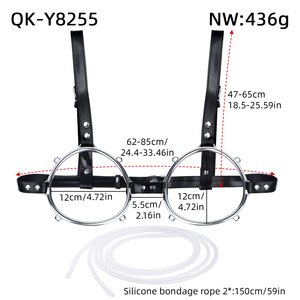 Accessoires de bondage pour poitrine QKKQ BDSM avec cordes en silicone, équipement de retenue pour femmes, jeux de domination pour couples, jouet sexuel kinky. - Product Image 6