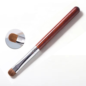 Pinceaux à ongles français en poils de Kolinsky avec manche en bois rouge – Plusieurs tailles # 10- # 16 pour la manucure à la gelée française - Product Image 1