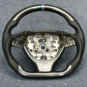 Volant sport en cuir et fibre de carbone pour BMW Série 5/<span class=keywords><strong>7</strong></span> 2010-2016 F10/F18 GT 525/530, sur mesure pour <span class=keywords><strong>Gran</strong></span> <span class=keywords><strong>Turismo</strong></span> - Product Image 1