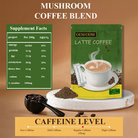 OEM/ODM Café Latte Instantané aux Champignons 10 Champignons Arabica Gourmand Goût Neutre Stimulant l'Immunité Sachet