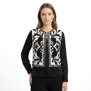High Quality Autumn Winter Girls Floral Print Suzani Boho Style Hand Drawn Embroidered Button Half Sleeve Breathable <b>Jacket</b> - Product Image 1