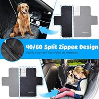 Housse de siège auto moderne pour chien en tissu Oxford durable et imperméable, amovible, polyvalente, type hamac pour animaux, tapis/protège-sièges à motif uni pour siège arrière (tous modèles)