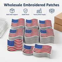 Patch drapeau USA 11 pouces en gros, emblèmes à dos pailleté lourd, autocollant patriotique rouge blanc bleu en vrac, stock disponible pour vestes