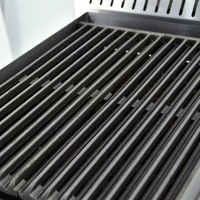Grill à gaz de luxe de type commercial avec pierres de lave pour comptoir, idéal pour les cuisines professionnelles