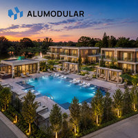 Villa moderne préfabriquée en acier et aluminium, écologique, de haute qualité, solution clé en main pour hôtel de plage, chambre à coucher, CE