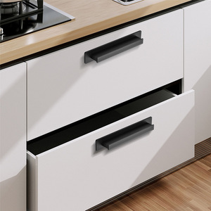 Poignée de porte en alliage d'aluminium, autocollante, design minimaliste, installation facile, pour porte, fenêtre, balcon, verre - Product Image 1