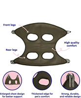 Hamac de toilettage pour chiens et chats, 13 pièces avec sac de rangement, harnais suspendu pour chiens et chats, écharpe de toilettage premium pour la coupe des ongles des animaux de compagnie
