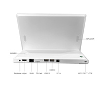 Terminal de commande Android de bureau en forme de L, écran tactile 10 pouces, borne de commande automatique, affichage LCD, pour les aires de restauration, la vente au détail et les usines