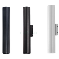 Lámparas de Pared Exteriores Personalizadas de Cualquier Longitud y Diámetro, 2X20W en Colores Negro, Gris y Blanco YY-BDR001-H