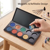 8-Loch Bestseller Maßgefertigtes Quadratisches Magnetisches Leeres Rouge-Kompaktpuder-Etui Concealer-Lidschatten-Behälter Palette-Verpackung