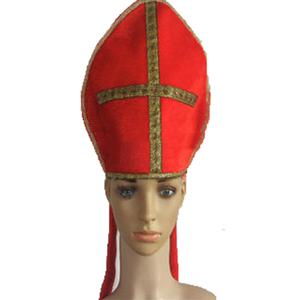 <span class=keywords><strong>Chapeau</strong></span> <span class=keywords><strong>de</strong></span> <span class=keywords><strong>pape</strong></span> romain rouge rayé en peluche W314-1 - Product Image 3