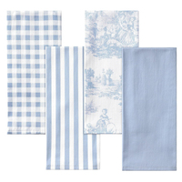 Robust Durable Cotton Tea Towel Classic Striped Design Super Absorbent Machine Washable Kitchen Cloth for Long Time Daily Usage