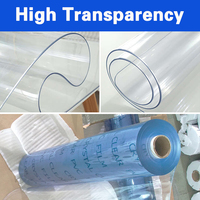 Films pvc super clairs en plastique lisse transparent