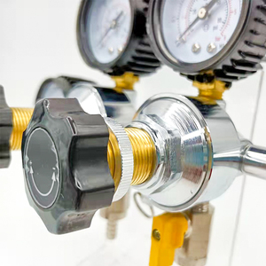 Brass đơn-giai đoạn áp lực CO2 dự thảo bia điều chỉnh CGA-320 cơ thể đôi 3 Đo Outlet bảo hành áp lực điều chỉnh - Product Image 4