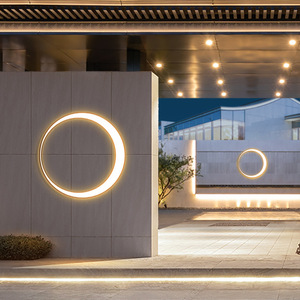 Lámpara Lunar Impermeable de Estilo Chino, Lámpara Solar de Pared para Exteriores, para Terraza, Patio, Villa, Iluminación Exterior de Pared - Product Image 1