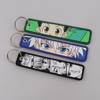 Porte-clés brodé 12 couleurs de haute qualité Hunter Gon Freecss Killua Zoldyck pour sac à dos et décoration de sac