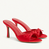 Sandales mules élégantes à talons hauts pour femme en PU imprimé léopard marron, bout ouvert et rond, par RLT Fashion Design – Idéales pour Pâques et soirées de gala