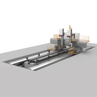 Machine de fraisage CNC sur rail XKB9912, machine de fraisage CNC à portique mobile, machine de fraisage sur rail en acier, rail transversal fixe, industrielle