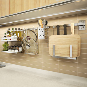 Nana Wall Mounted Stainless Steel Kitchen Storage Rack With Tray Dish Drainer Multipurpose Hanging Rack - Product Image 4