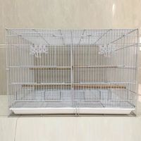 Cage pour animaux de compagnie de forme carrée, à suspendre, pliable et facile à transporter, idéale pour les perroquets