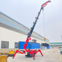 Meilleur vendeur en Europe Grue araignée hydraulique à chenilles pour espaces restreints Grue miniature à chenilles télécommandée 3 tonnes avec flèche télescopique