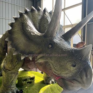 Triceratops animatronique en métal réaliste - Tête mobile, son de rugissement, queue oscillante |   Utilisation en intérieur de qualité commerciale pour centre commercial - Product Image 4
