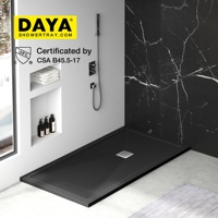 Plateaux en pierre de résine de surface solide en acrylique extra-plat Plateau de base de salle de bain pour cabine de douche Base de douche