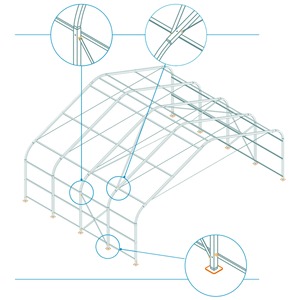 Abri de protection solaire en PVC pour extérieur, structure de construction, auvent, prix d'usine en gros - Product Image 6