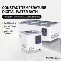 Pemanas Listrik Digital Suhu Konstan Akurasi 1C Resolusi 0.1 Water Bath Laboratorium Pengaduk Magnetik Baja Tahan Karat