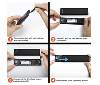 ShuoLe alluminio M.2 SSD Ngff enclosure Usb 3.1 Type -C custodia per disco rigido custodia portatile M.2 Ngff Ssd