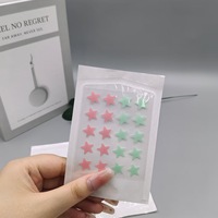 Patchs Hydrocolloïdes Bicolores pour l'Acné aux Huiles Essentielles, Absorbant le Pus, Utilisation Jour et Nuit, Pack de Voyage Portable