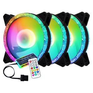 Vente flash, ventilateur de refroidissement CPU personnalisé, super <span class=keywords><strong>silencieux</strong></span>, connecteur 6 broches, 120 mm, plastique, RGB, pour le jeu - Product Image 1