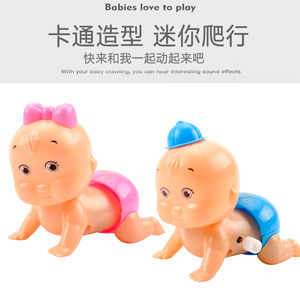 Muñeca de cuerda para bebés de 0 a 24 meses, juguete educativo unisex con diseño de sombrero azul y pañal. - Product Image 5