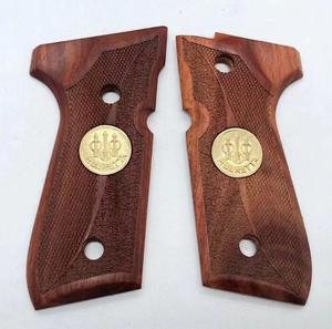 Tay cầm súng CNC cao cấp màu đỏ, kiểu Anbi-safty Cut, vân gỗ kim cương ép nhiều lớp, chiến thuật, dành cho 92F - Product Image 5