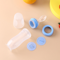 Biberon d'apprentissage personnalisé 0-12 mois en silicone sans BPA, à débit variable, avec poignée et base à ventouse, motif Chat coquin à tête inclinée