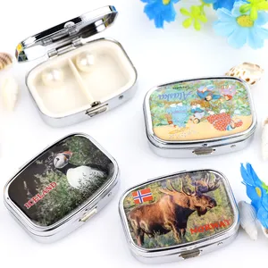 Best Selling Quality Stainless Steel Uv Printing Storage Metal Pill Box