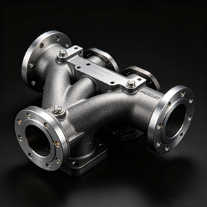 Collecteur d'échappement en aluminium imprimé en 3D pour l'automobile, performance de course, prototype OEM SLM, composant aérospatial automobile - Product Image 1