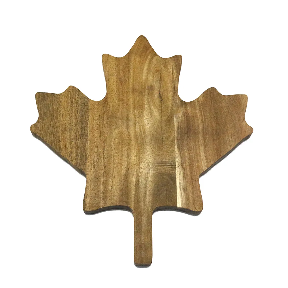 Thiết Kế Cổ Điển Maple Leaf Hình Keo Gỗ Cắt Cắt Phục Vụ Charcuterie Hội Đồng Quản Trị Cho Món Quà Mùa Thu