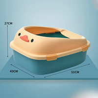 Bac à litière pour chat en matériau PP de haute qualité et accessoires grande taille 51*43cm toilette de nettoyage pour animaux de compagnie