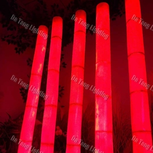 Sculpture lumineuse en fibre de verre de bambou rouge pour parcs, stations balnéaires, jardins, centres commerciaux et expositions paysagères à thème asiatique - Product Image 5