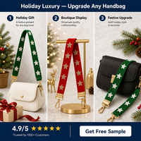 Sangle de sac étoile en perles faites à la main pour Noël, motif étoile de vacances, sangle de sac à bandoulière perlée, remplacement OEM, vente en gros