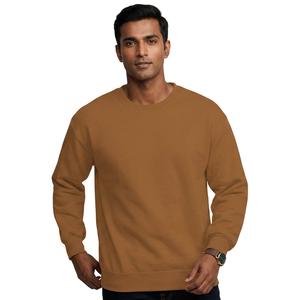 Sweat-shirt ample en coton léger 100% coton, col rond, basique, faible MOQ, en vente - Product Image 1