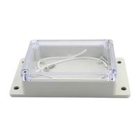 Boîte de jonction rectangulaire en plastique ABS étanche avec couvercle en acrylique transparent et fixation par vis pour câblage électrique extérieur