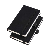 Taschennotizbuch A6 Leder Hardcover Thermobindung Mini Liniertes Journal mit Stifthalter Geschenk